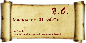Neuhauzer Olivér névjegykártya